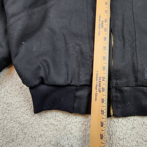 Walls Blizzard Pruf Black Quilted Lined Hooded Jacket Size XL Reg VTG Vintage US - Picture 6 of 7